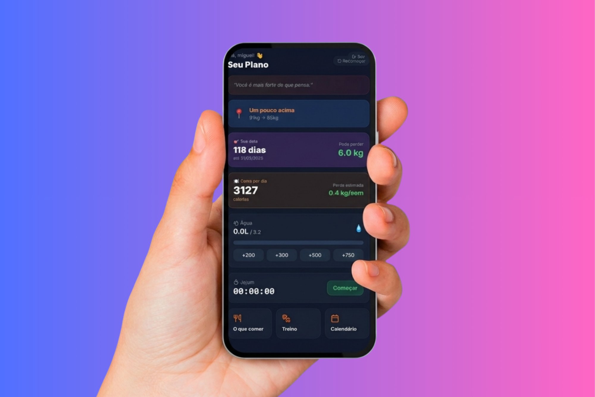 App SETOX30 na mão